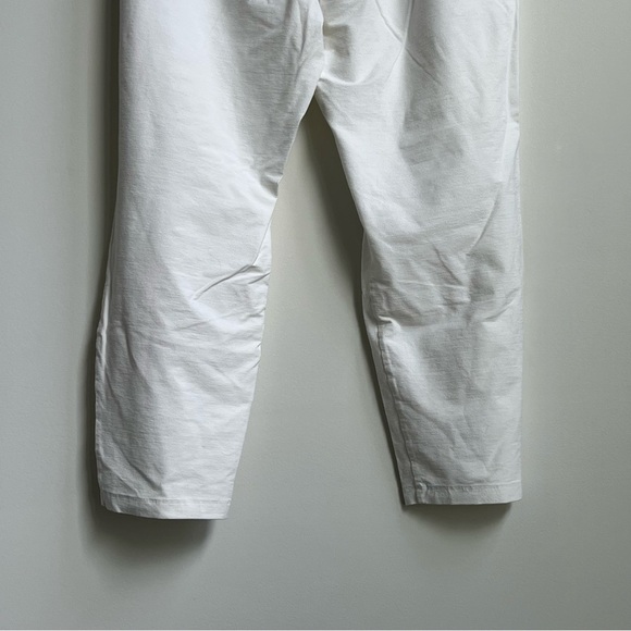 Eileen Fisher High Waist Slim Crop White Washable Stretch Crepe Pants 2X Pull-on - Picture 7 of 12